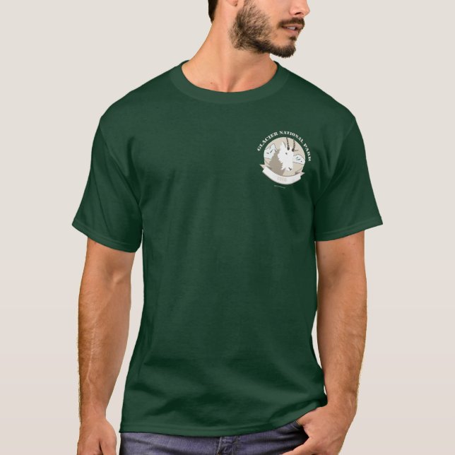 Glacier National Park mountain goat T-Shirt (Front)