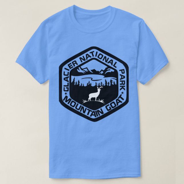 Glacier National Park Mountain Goat  T-Shirt (Design Front)