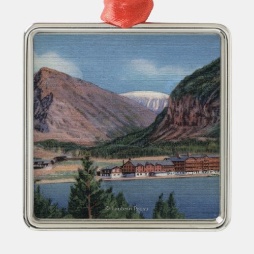 Glacier National Park MT _ Many Glacier Hotel 2 Metal Ornament