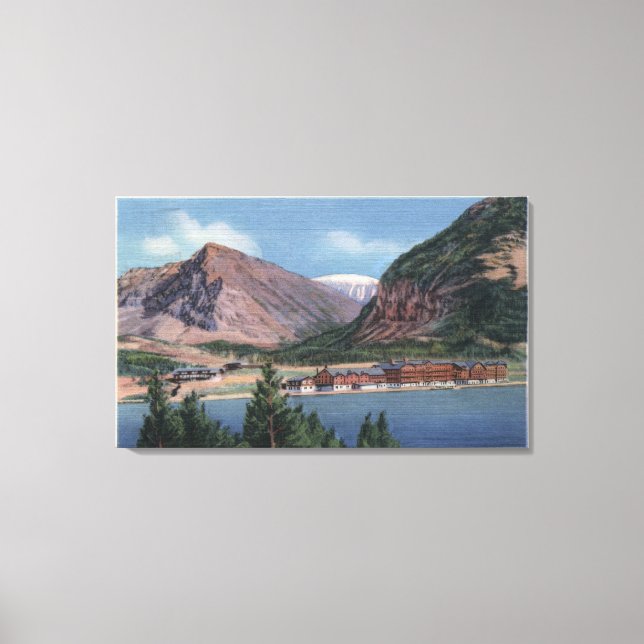 Glacier National Park, MT - Many Glacier Hotel Canvas Print (Front)
