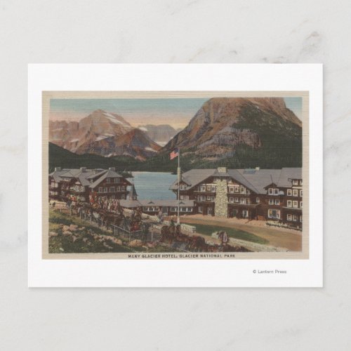 Glacier National Park MT _ Many Glacier Hotel Postcard