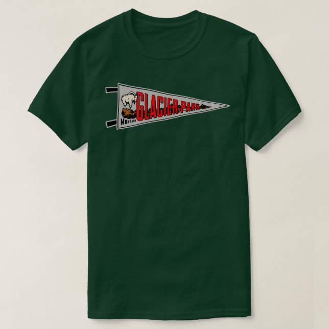 Glacier National Park Pennant 1 T-Shirt (Design Front)