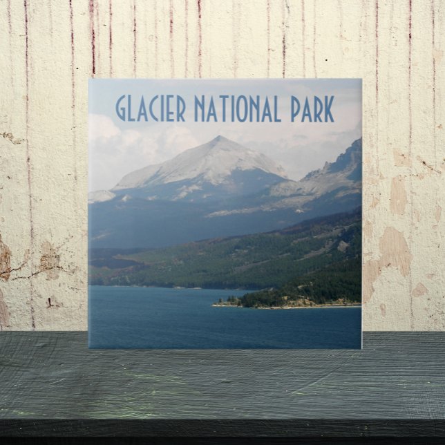 Glacier National Park Photo Ceramic Tile (In Situ)