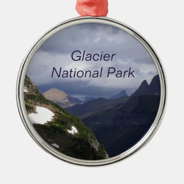 Glacier National Park Photo Metal Ornament (Front)