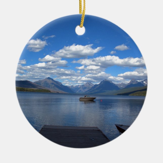 Glacier National Park photography. Ceramic Ornament (Front)