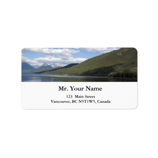 Glacier National Park photography. Label (Front)