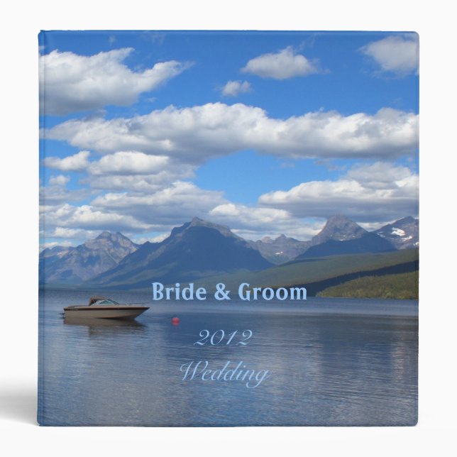 Glacier National Park photography wedding binder (Front)