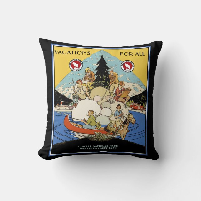 Glacier National Park Pillow (Front)