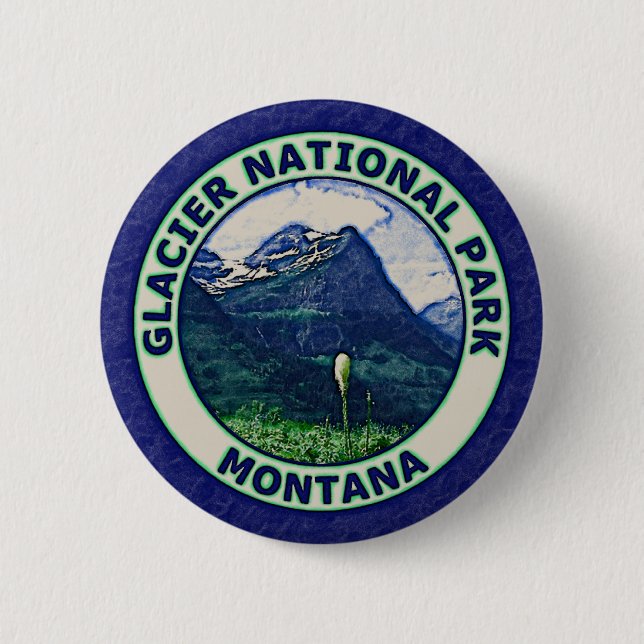 Glacier National Park Pinback Button (Front)