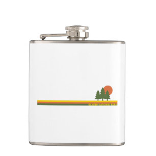 Glacier National Park Pine Trees Sun Flask