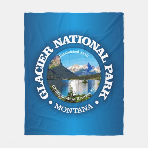 Glacier National Park rd2 Fleece Blanket