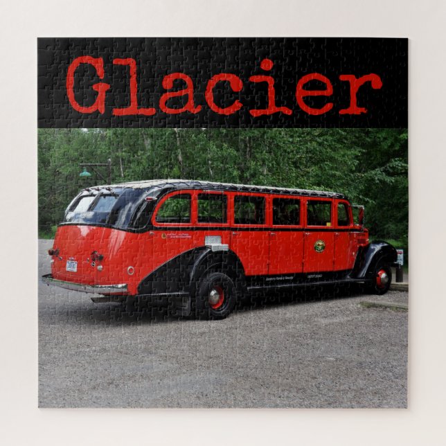 Glacier National Park Red Bus Puzzle (Vertical)