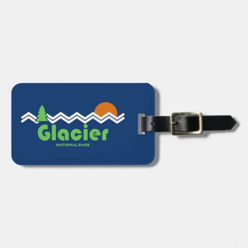 Glacier National Park Retro Luggage Tag