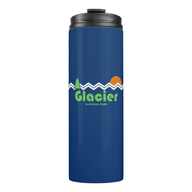 Glacier National Park Retro Thermal Tumbler (Front)
