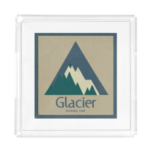 Glacier National Park Rustic Acrylic Tray