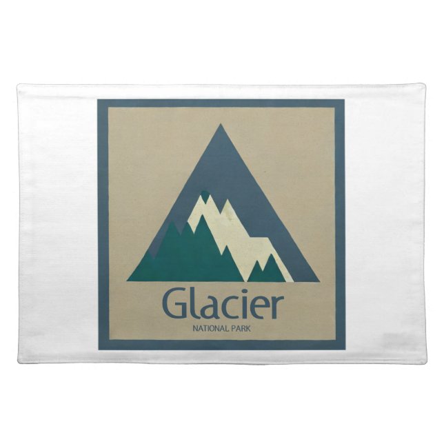 Glacier National Park Rustic Cloth Placemat (Front)