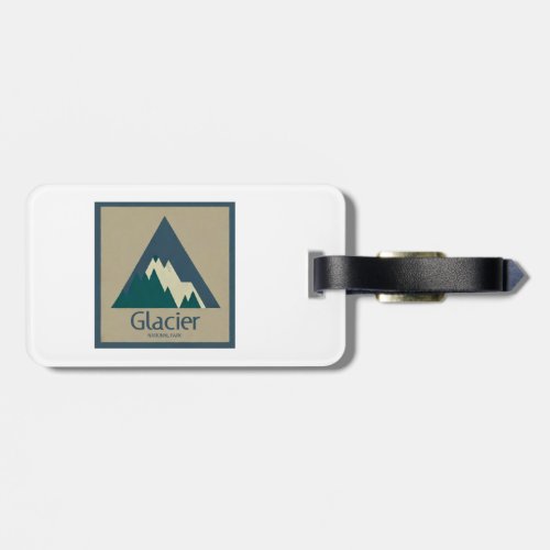 Glacier National Park Rustic Luggage Tag