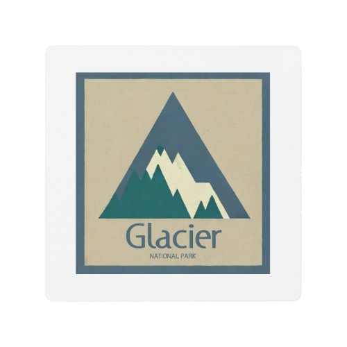 Glacier National Park Rustic Metal Print