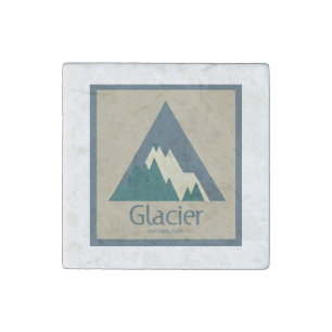 Glacier National Park Rustic Stone Magnet