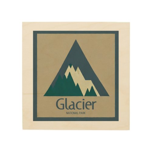 Glacier National Park Rustic Wood Wall Art