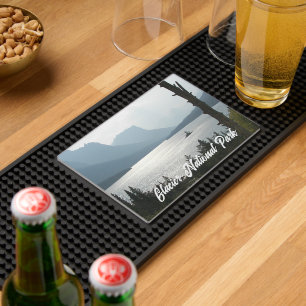 Glacier National Park Scenic Landscape Bar Mat