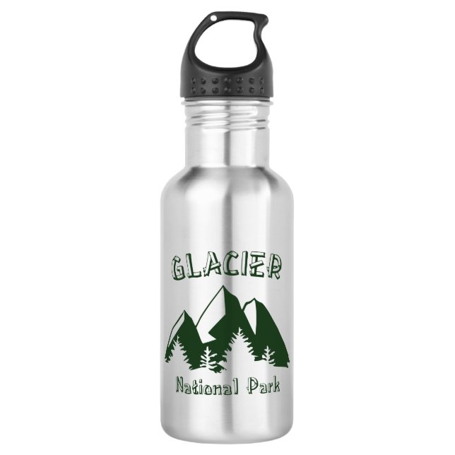 Glacier National Park Stainless Steel Water Bottle (Front)