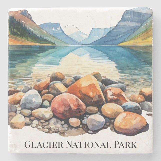 Glacier National Park Stone Coaster (Front)