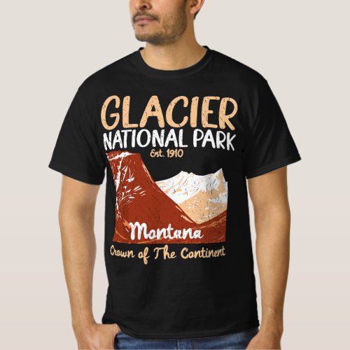 Glacier National Park T Hiking Montana Moose Outdo T_Shirt