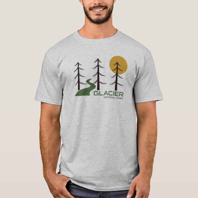 Glacier National Park Trail T-Shirt (Front)