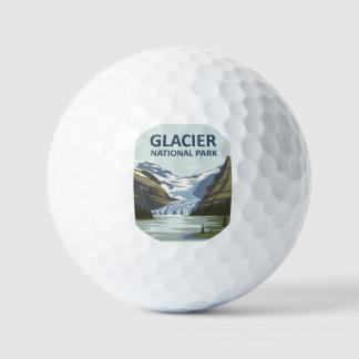 Glacier National Park Travel Art Golf Balls