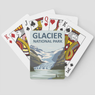 Glacier National Park Travel Art Poker Cards