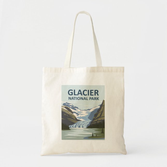 Glacier National Park Travel Art Tote Bag (Front)