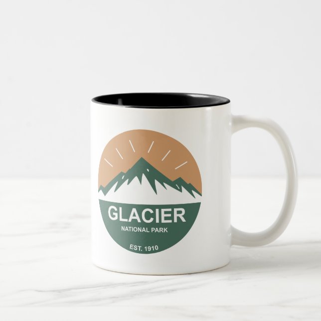 Glacier National Park Two-Tone Coffee Mug (Right)