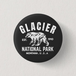 Glacier National Park USA Montana Button