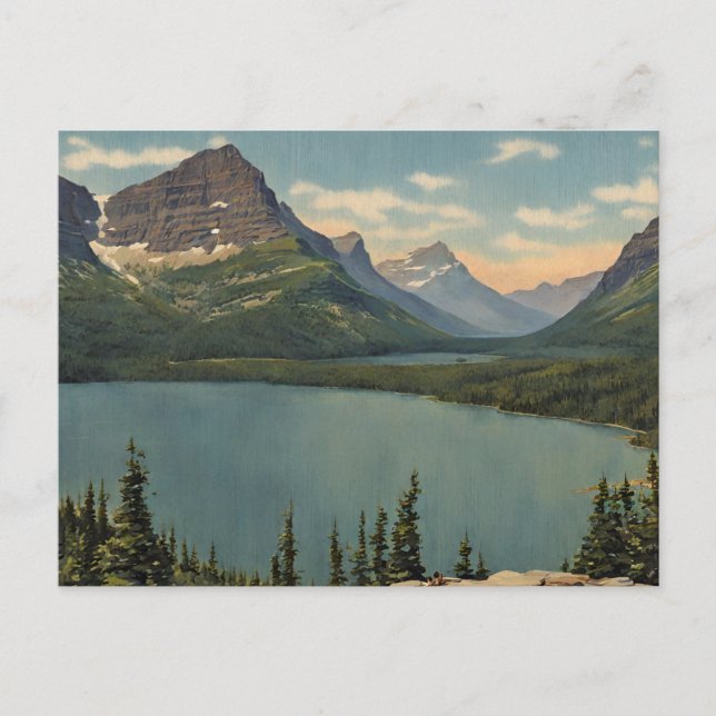 Glacier national park USA Postcard (1) (Front)