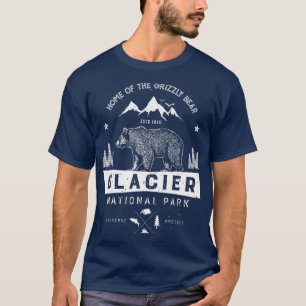Glacier National Park Vintage Montana Bear Men T-Shirt
