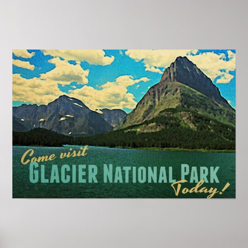 Glacier National Park Vintage Poster