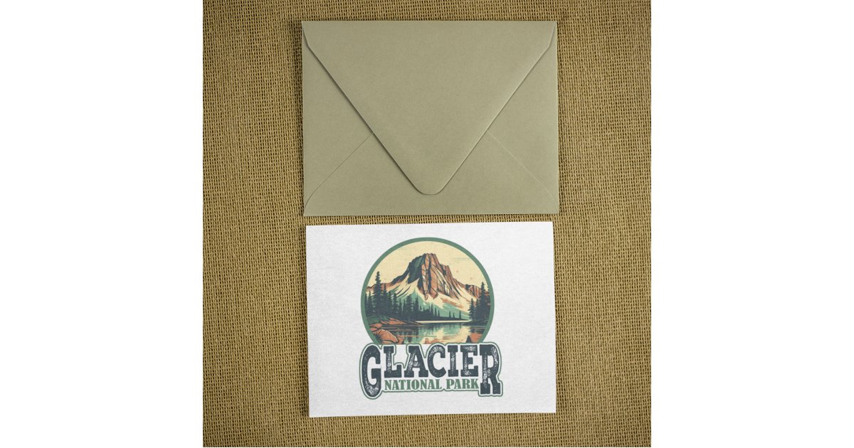Glacier National Park Vintage Travel Postcard | Zazzle