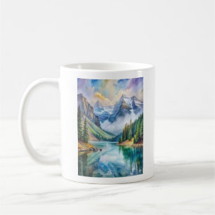 Glacier National Park Watercolor Coffee Mug