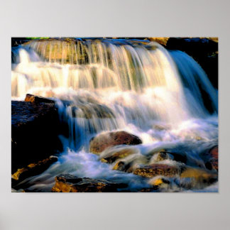 Glacier National Park Waterfalls Poster