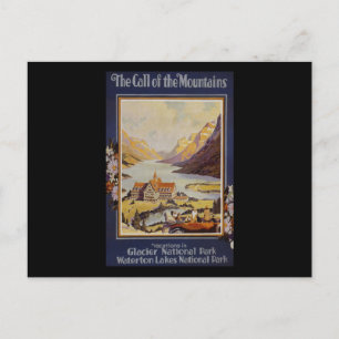 Glacier National Park Waterton Lakes Postcard