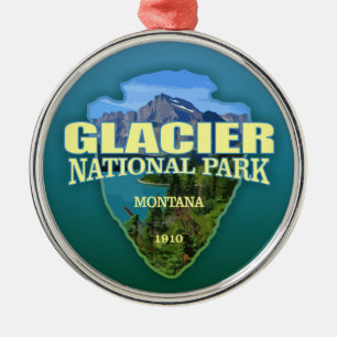 Glacier NP (arrowhead) Metal Ornament