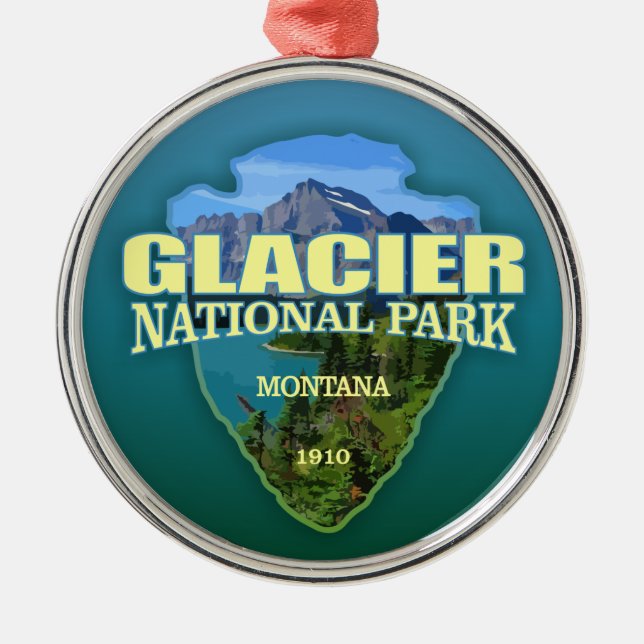 Glacier NP (arrowhead) Metal Ornament (Front)