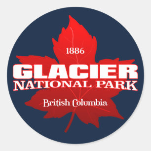 Glacier NP (Canada)(maple leaf) Classic Round Sticker
