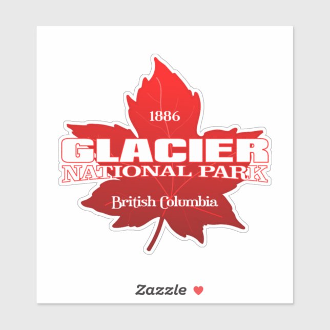 Glacier NP (Canada)(maple leaf) Sticker (Sheet)