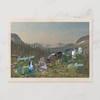Glacier NP Vintage Style Postcard