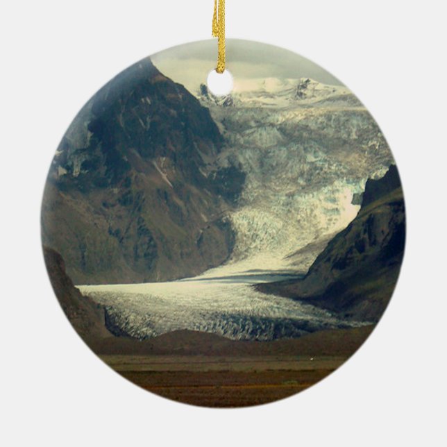 Glacier on Iceland ornament (Back)