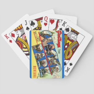 Glacier Park Greetings Postcard Playing Cards