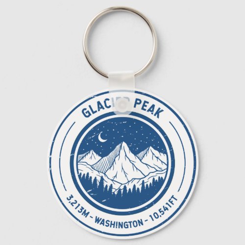 Glacier Peak Washington Hiking Skiing Travel  Keychain