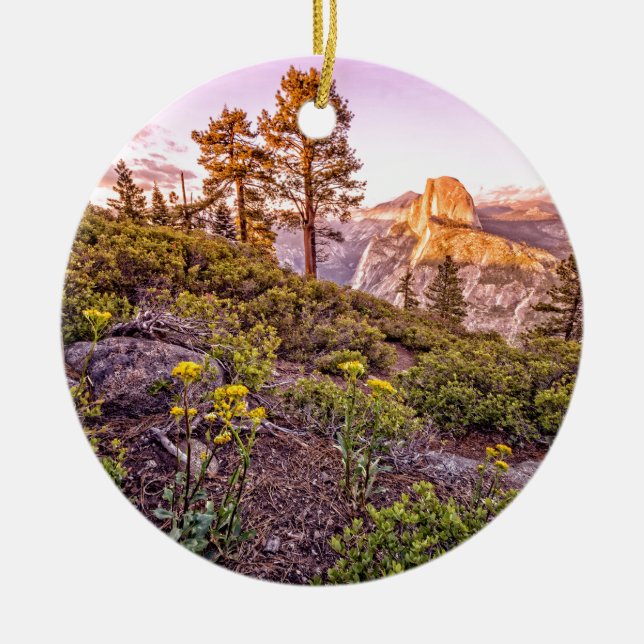 Glacier Point Sunset (Horizontal) Ceramic Ornament (Front)